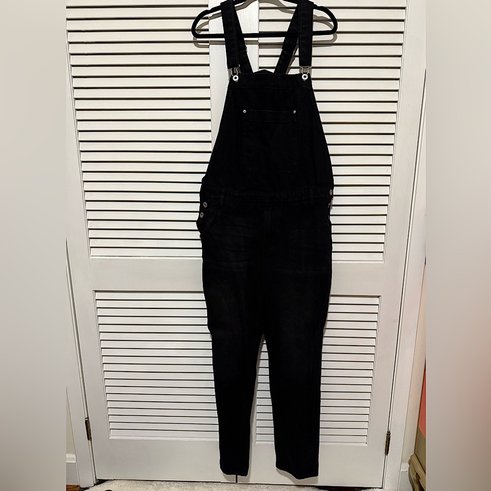 Men’s Black Denim Overalls